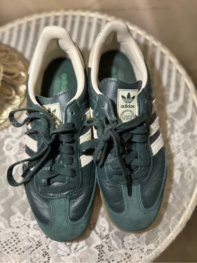 Adidas shadow green cream shoes